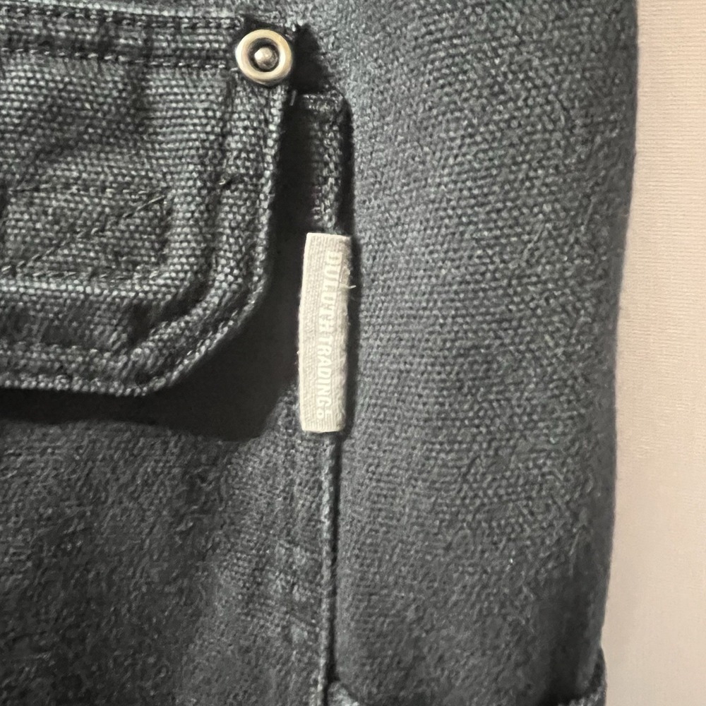 Duluth Trading Co Cargo Pants Mens 34x34 Black Fire Hose Cotton Workwear Utility - Picture 6 of 16